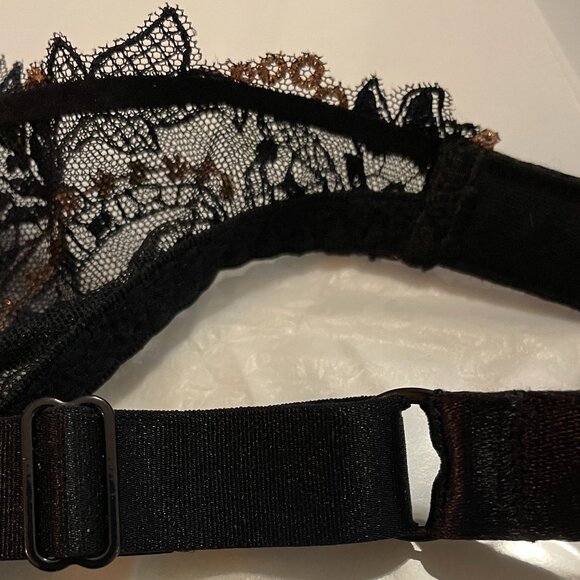 AUBADE Amour Precieux Triangle Underwire Bra in Cosmic Blue Size 40C NWT - Picture 10 of 14